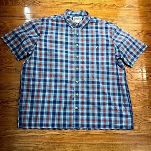 Duluth Trading Co. Shirt Mens 2XLT Tall Button Down Short Sleeve Casual Pocket